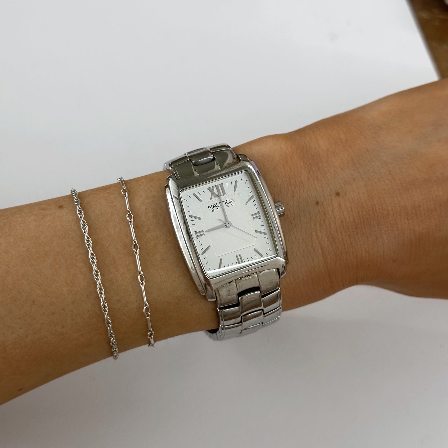 Silver Mens Nautica Vintage Watch