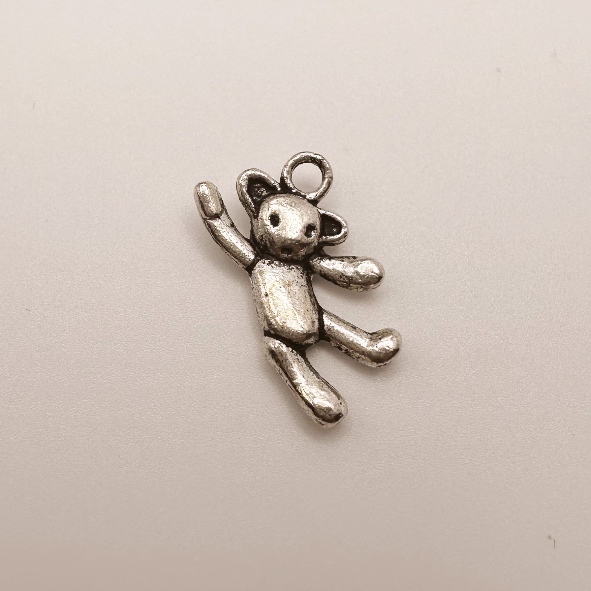 Silver Teddy Bear Charm