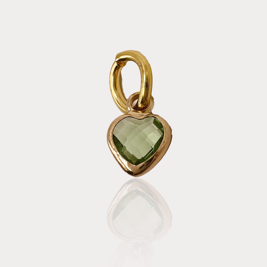 Dainty Green Heart Charm