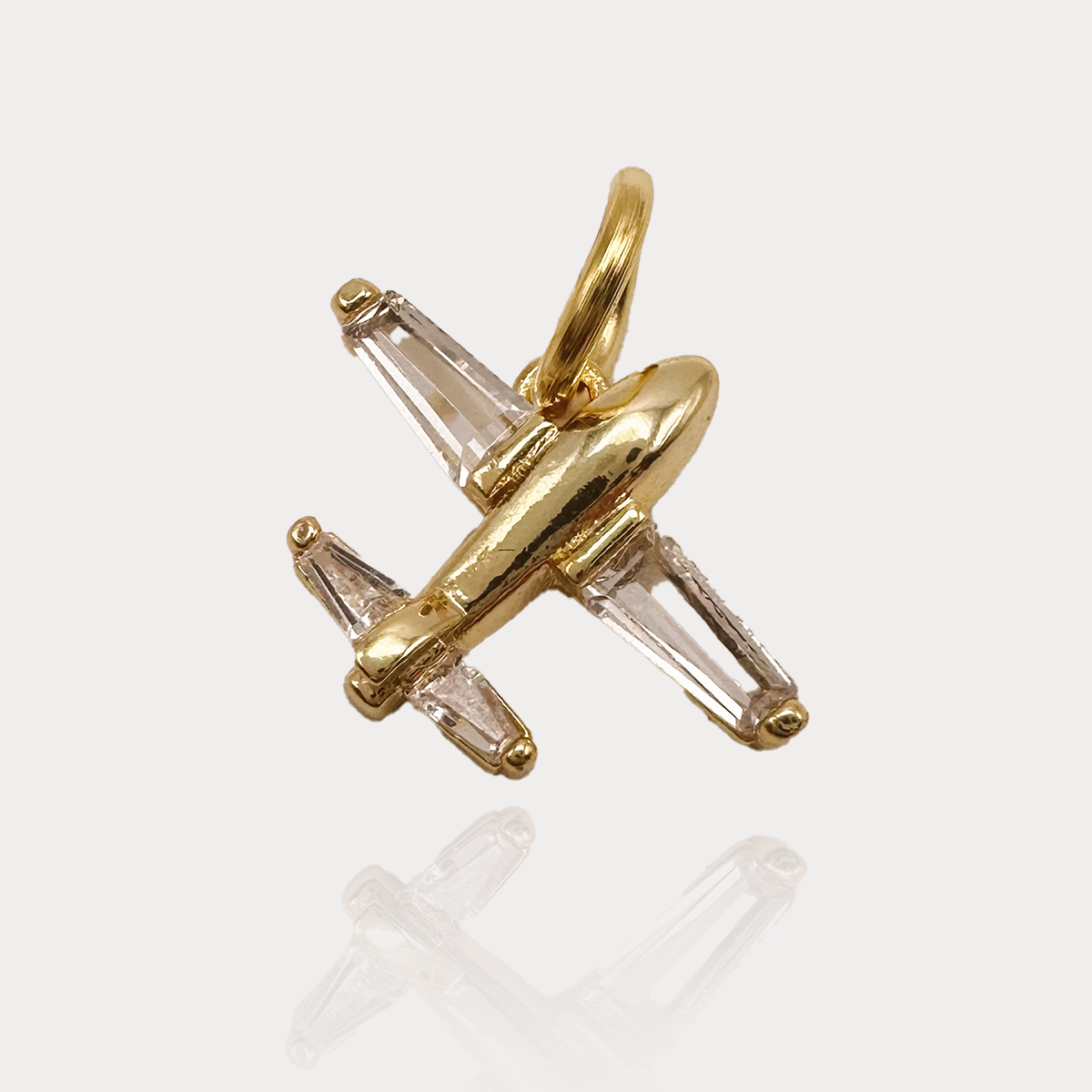 Crystal Airplane Charm