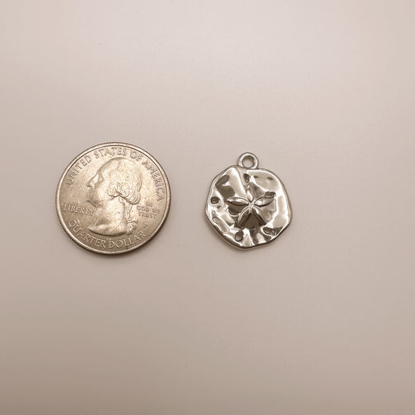 Silver Sandollar Charm