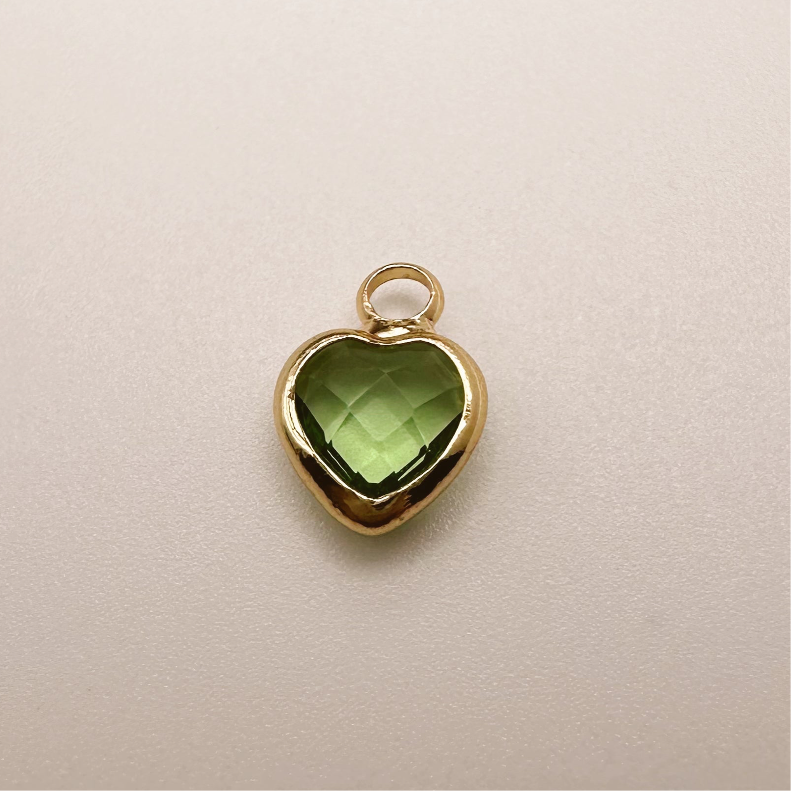 Dainty Green Heart Charm