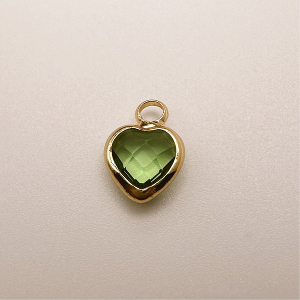 Dainty Green Heart Charm