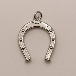 Silver Large Horseshoe Charm