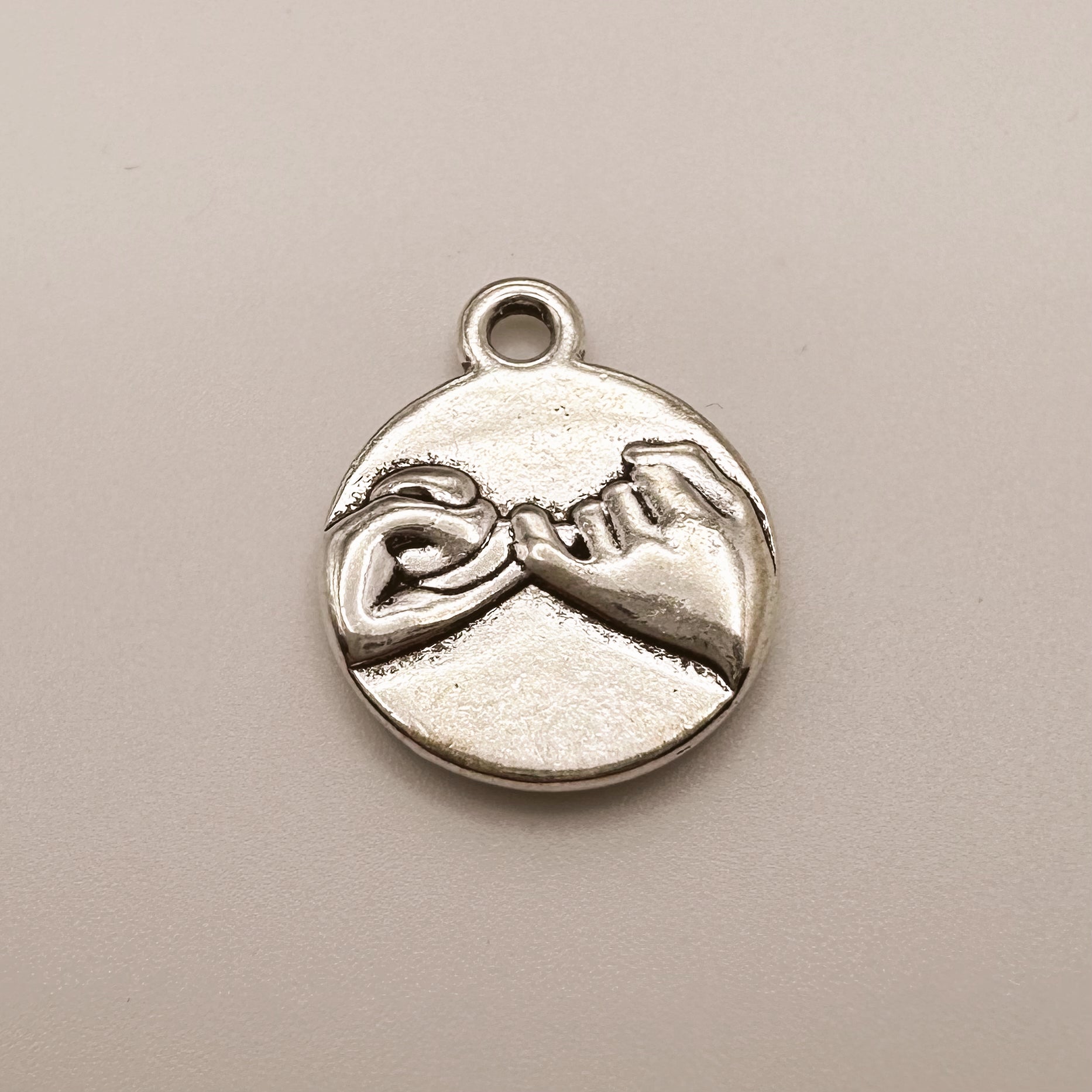 Silver Pinky Promise Charm