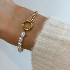 Pearl & Paperclip Bracelet Base