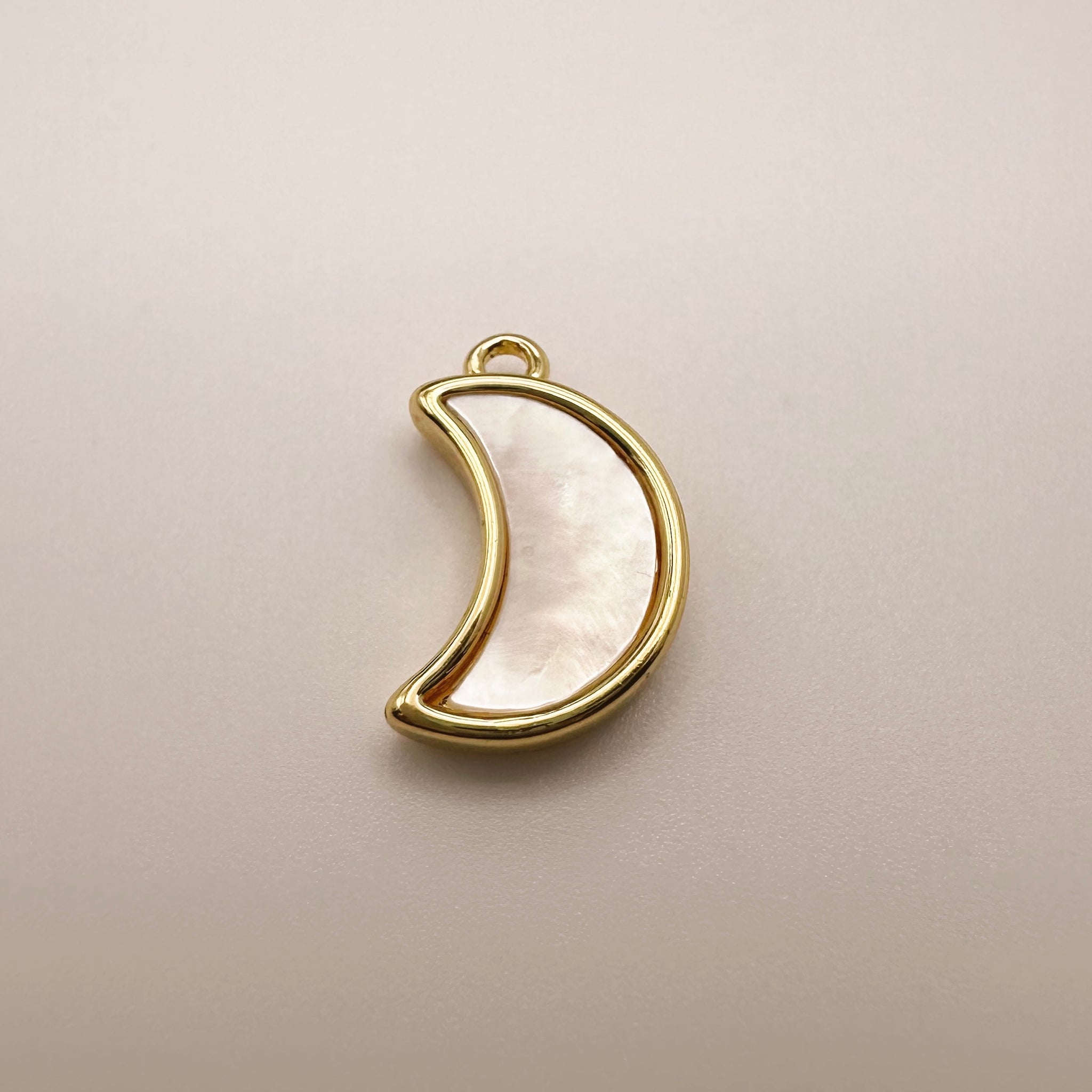 Pearl Crescent Moon Charm