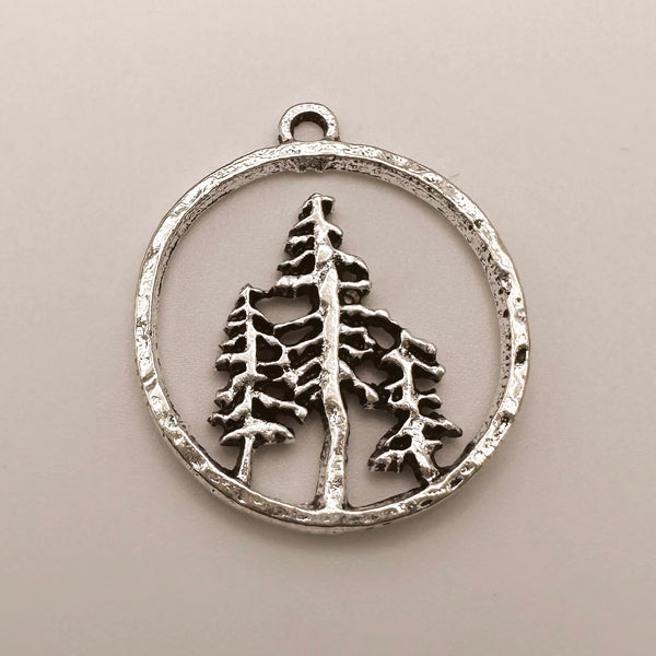 Silver Tree Charm