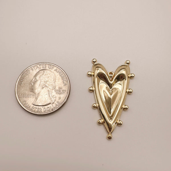 Point Heart Charm