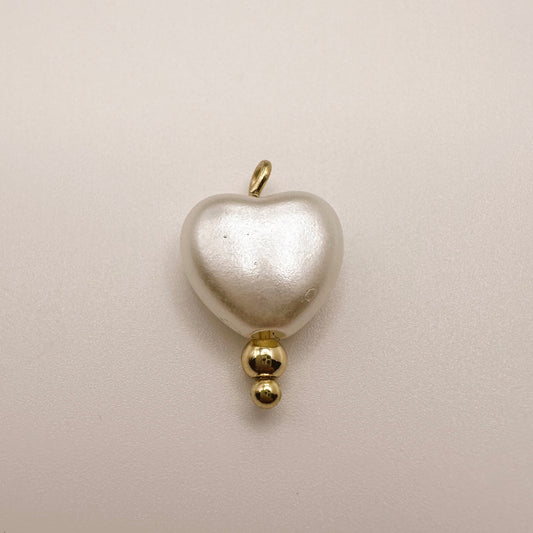 Pearl Heart Charm