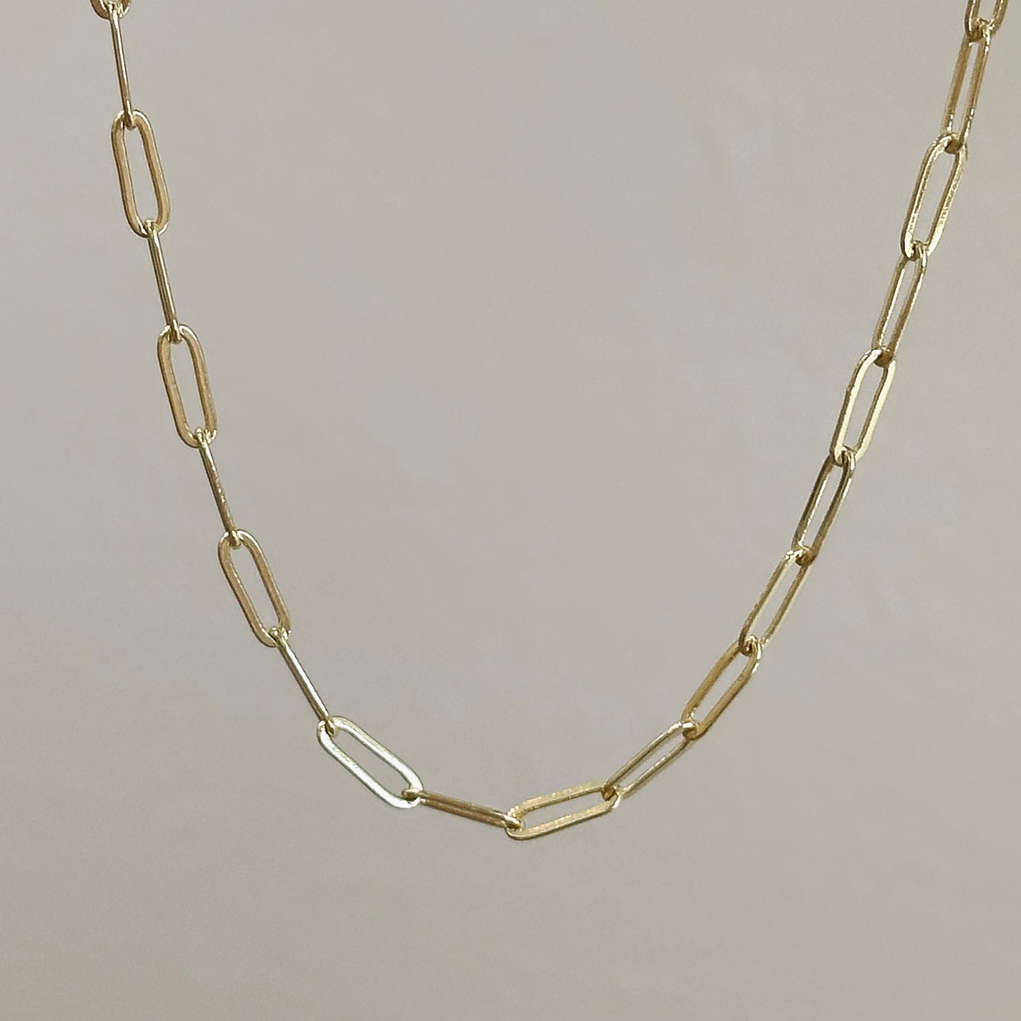 Gold Filled Paperclip Necklace Base