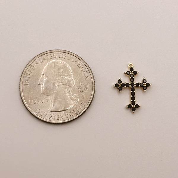 Black Cross Charm