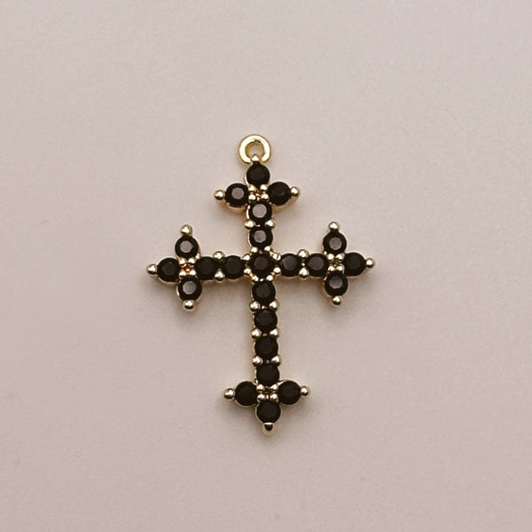 Black Cross Charm