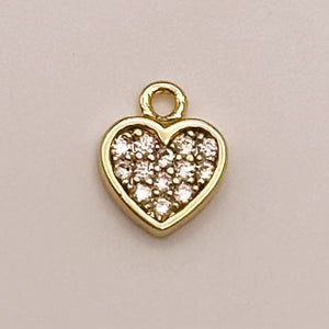 Dainty Crystal Heart Charm