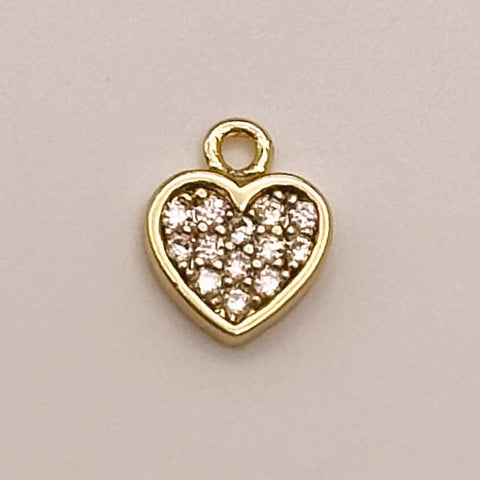 Dainty Crystal Heart Charm