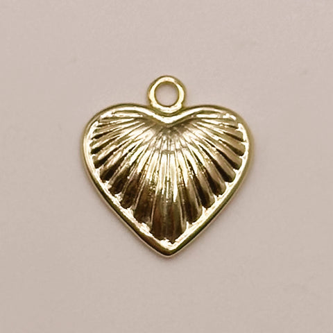 Striped Heart Charm