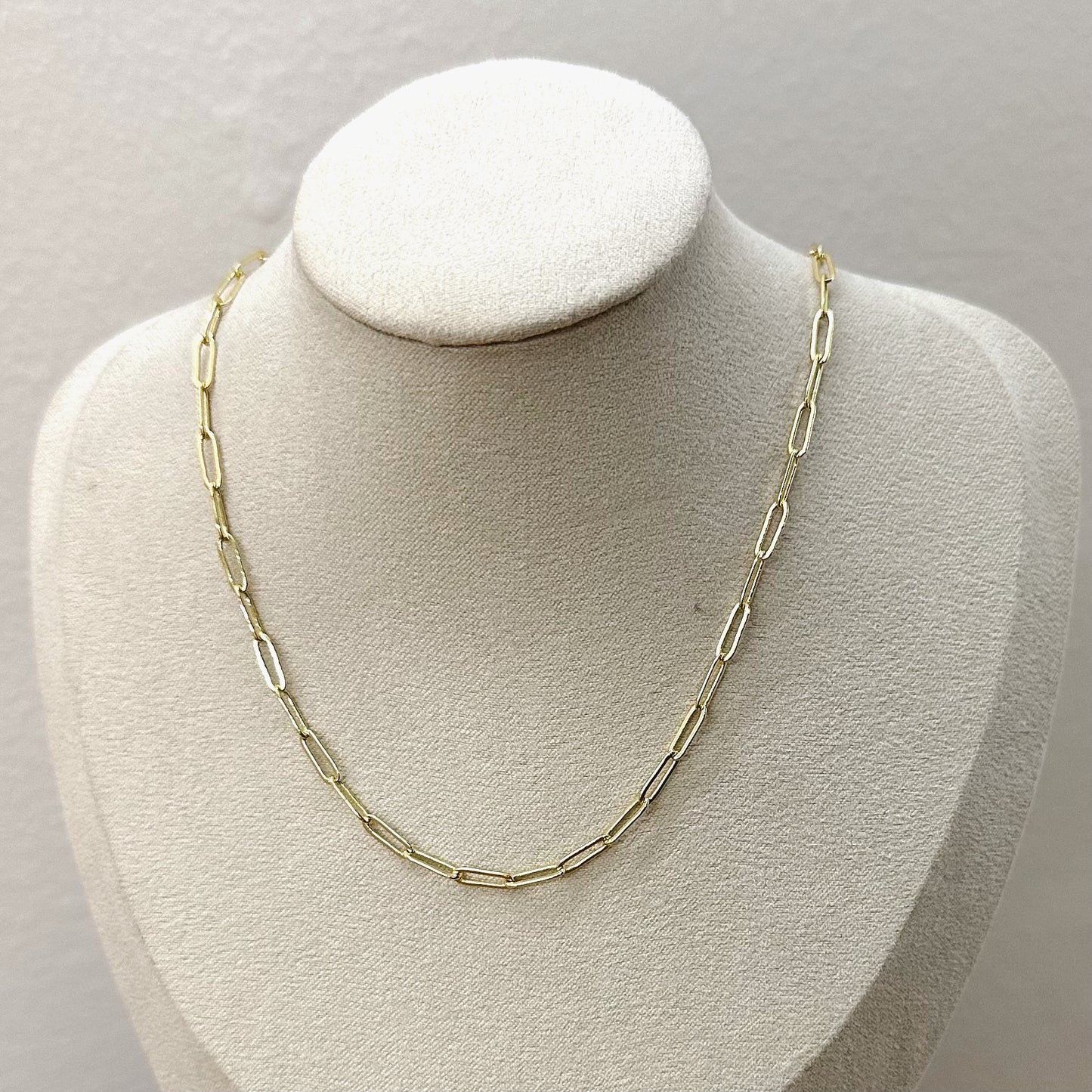 Gold Filled Paperclip Necklace Base