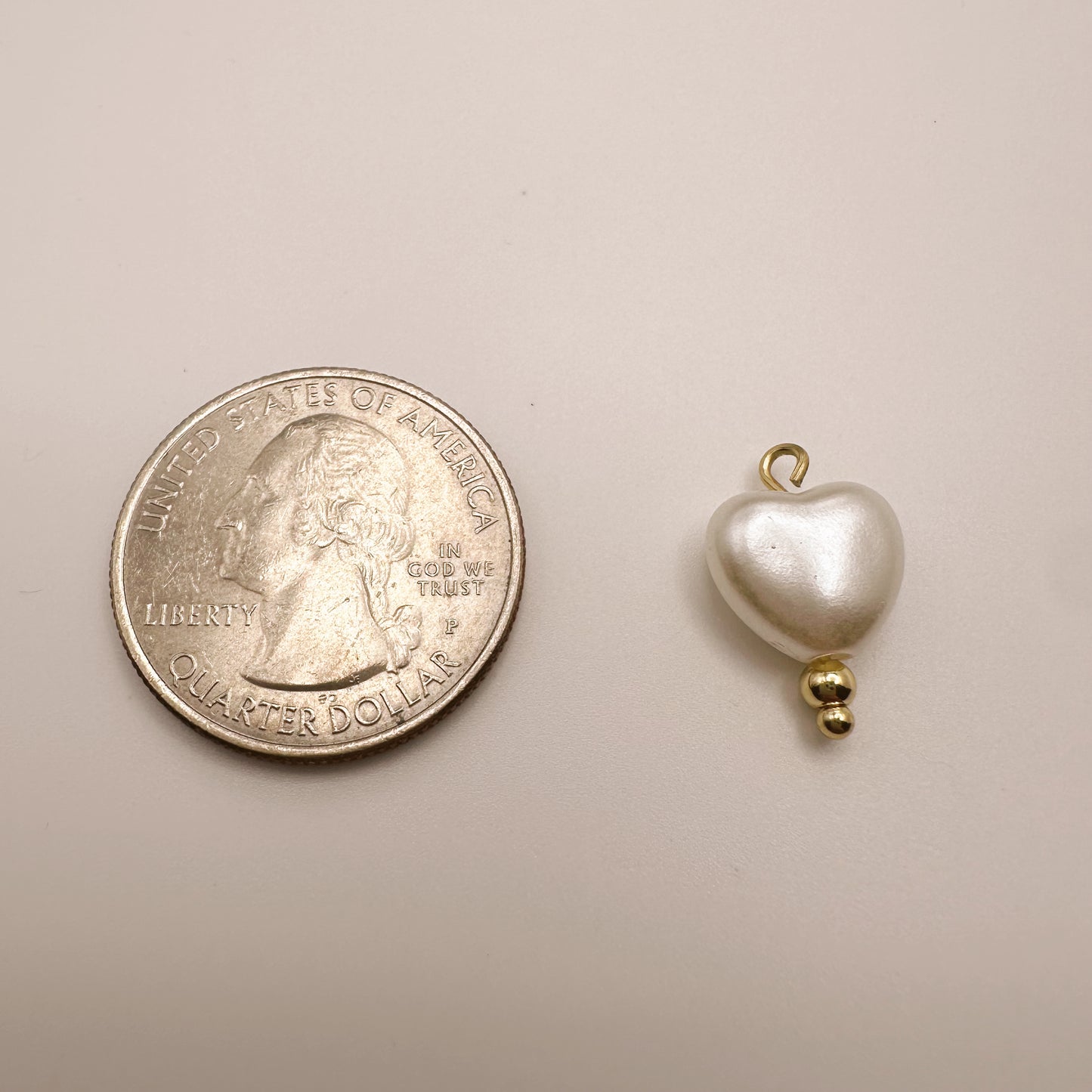 Pearl Heart Charm