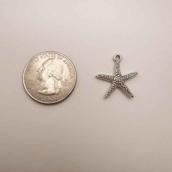 Silver Starfish Charm