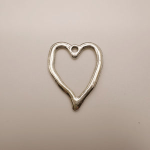 Silver Heart Frame Charm