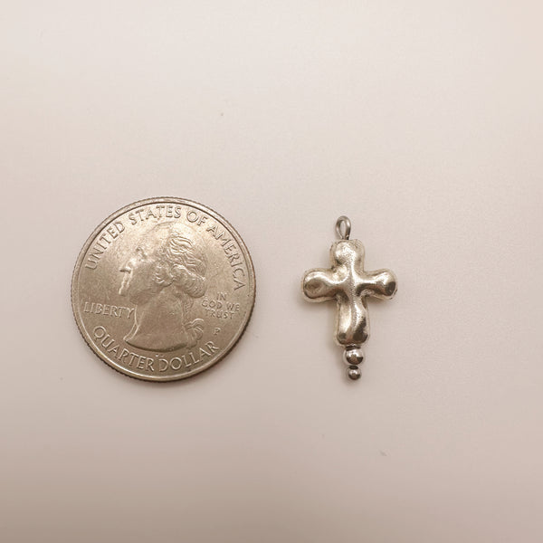 Silver Cross Charm