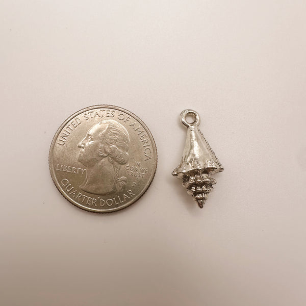 Silver Conch Shell Charm