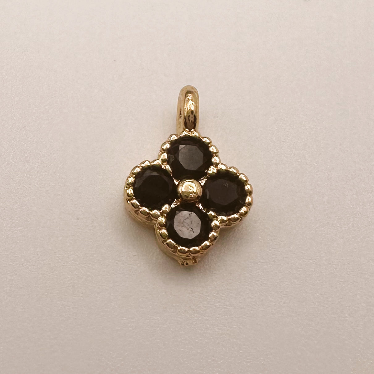 Dainty Black Clover Charm