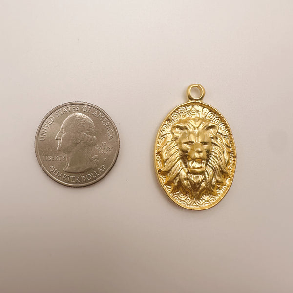 Lion Medallion Charm