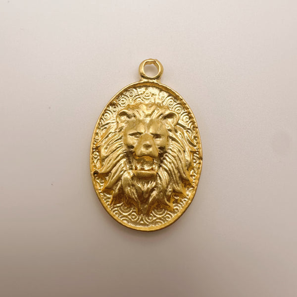 Lion Medallion Charm