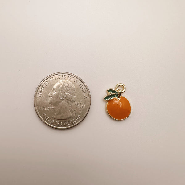 Enamel Orange Charm