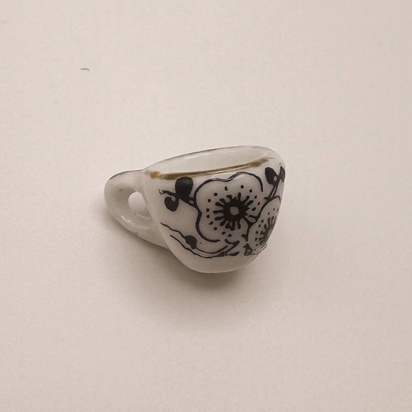 Blue Porcelain Teacup Charm