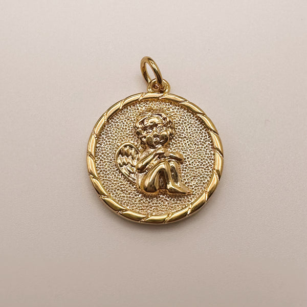 Cherub Medallion Charm