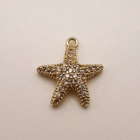 Crystal Starfish Charm