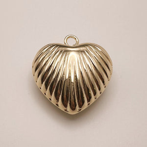 Large Puff Heart Charm