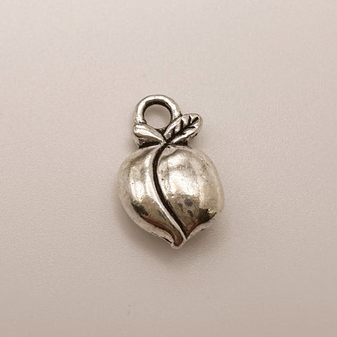 Silver Peach Charm