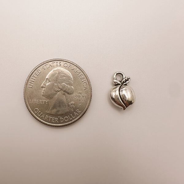 Silver Peach Charm