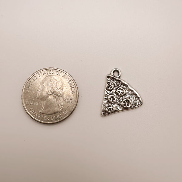 Silver Pizza Charm