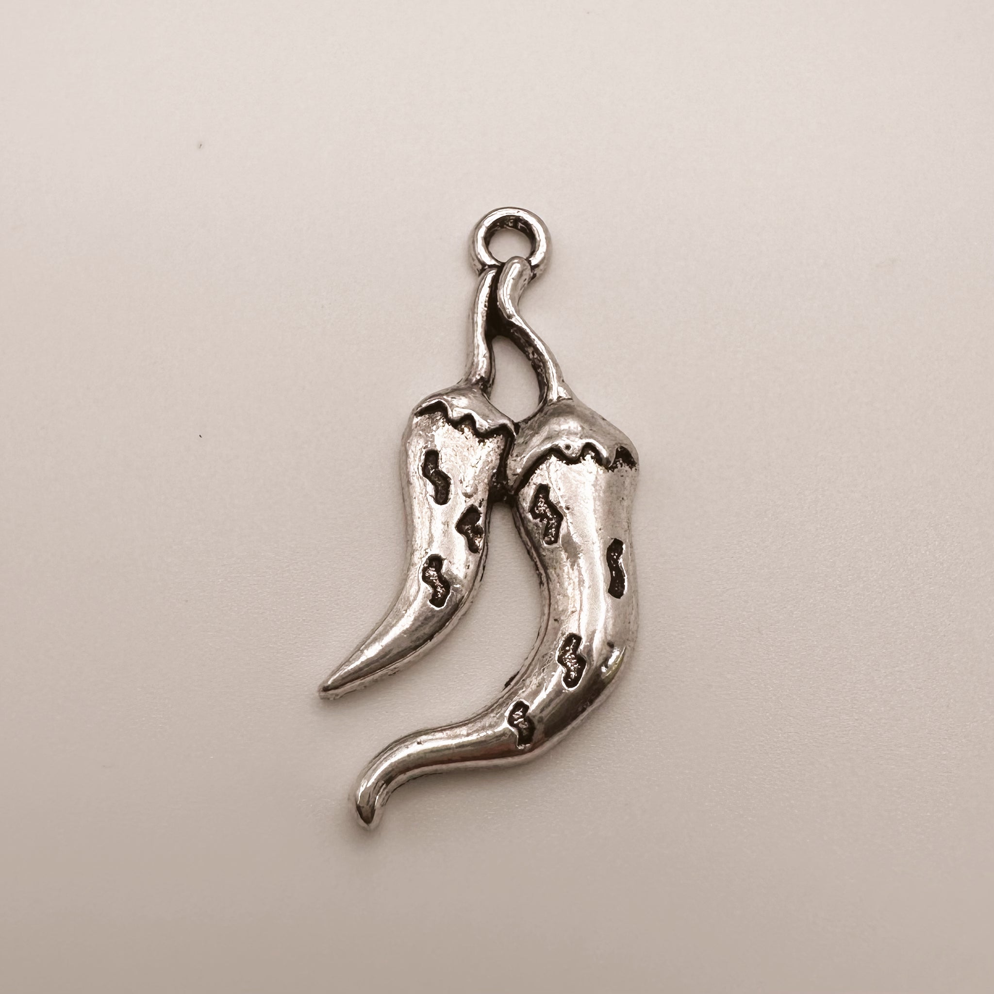 Silver Chilli Pepper Charm