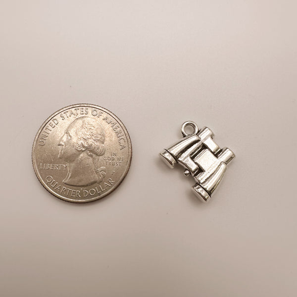 Silver Binoculars Charm