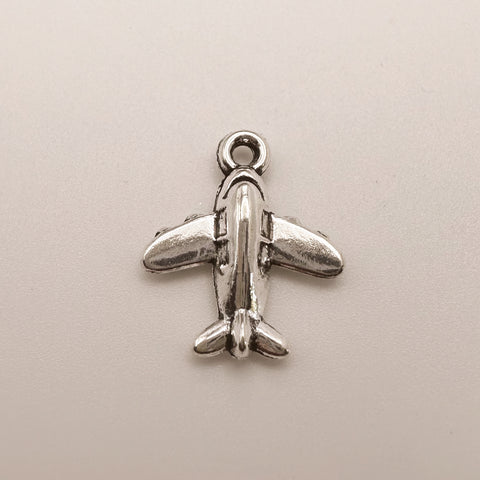 Silver Airplane Charm