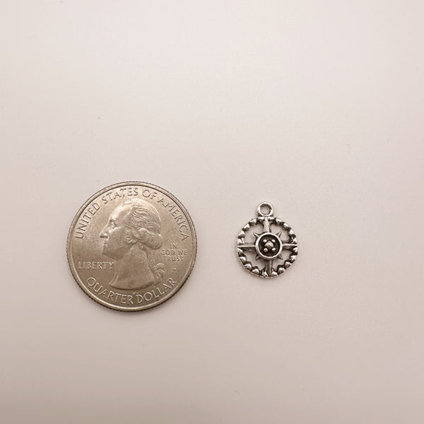 Silver Compass Charm