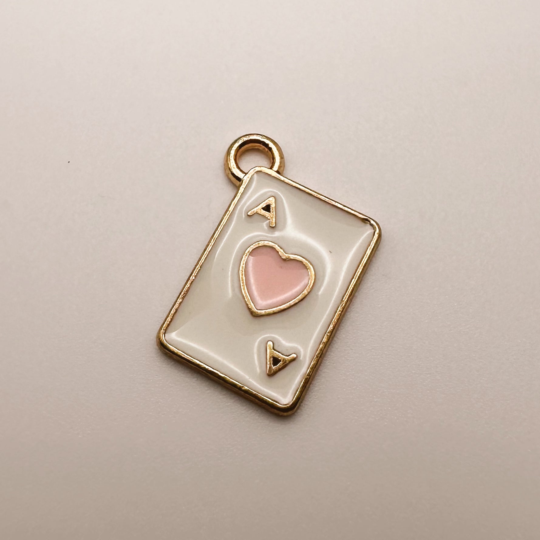 Pink Ace Card Charm