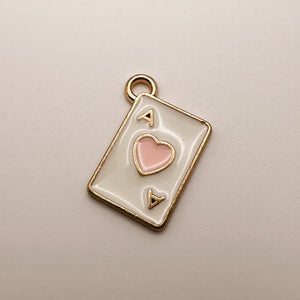 Pink Ace Card Charm