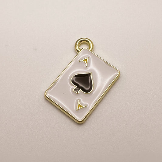 Black Ace Card Charm