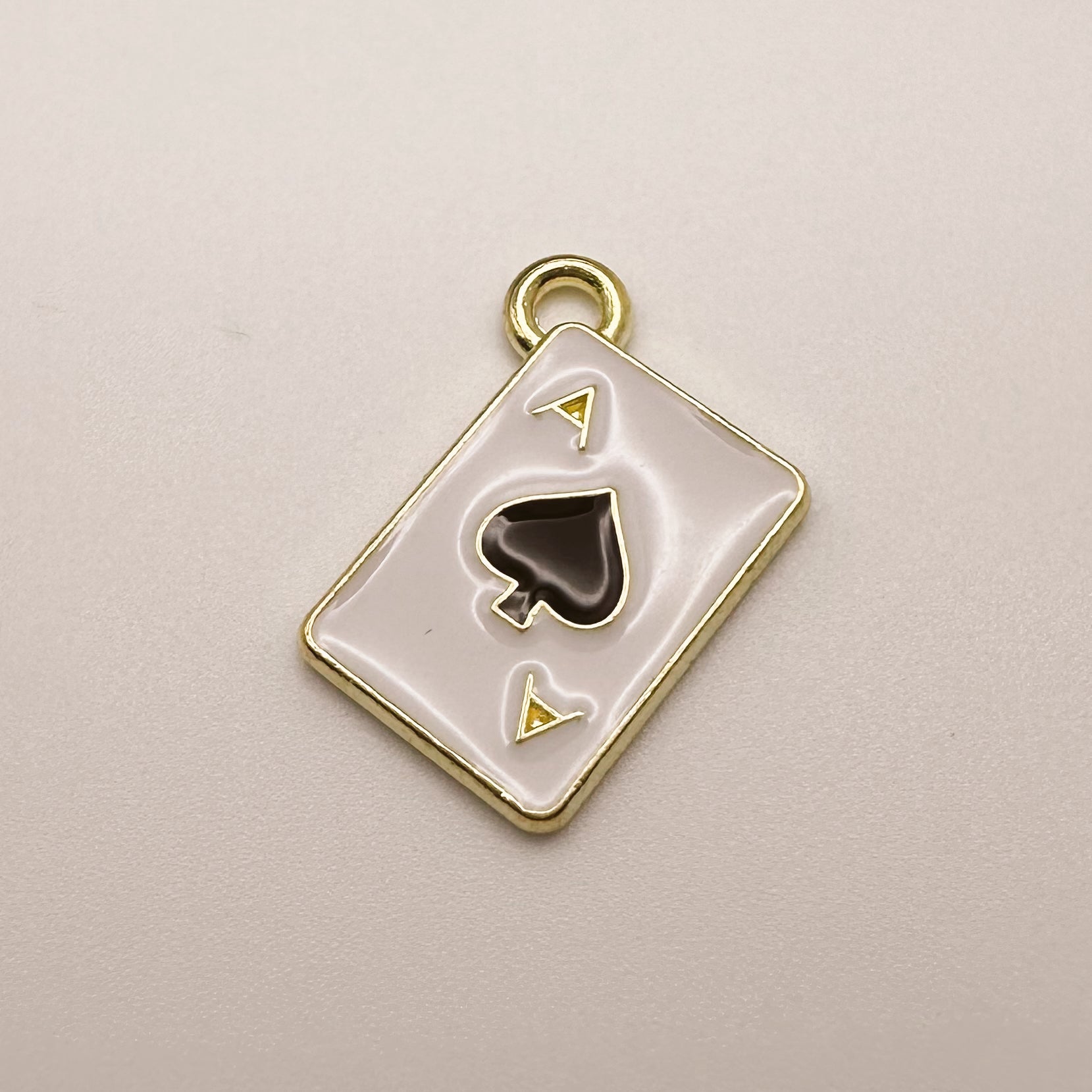 Black Ace Card Charm