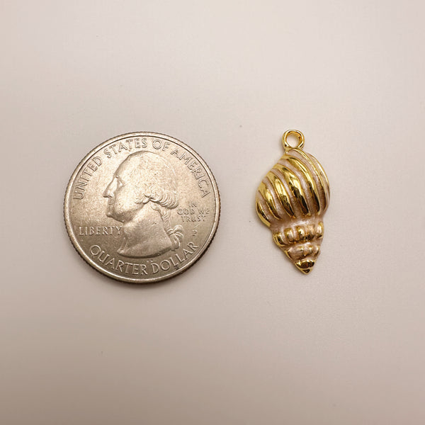 Pink Conch Shell Charm