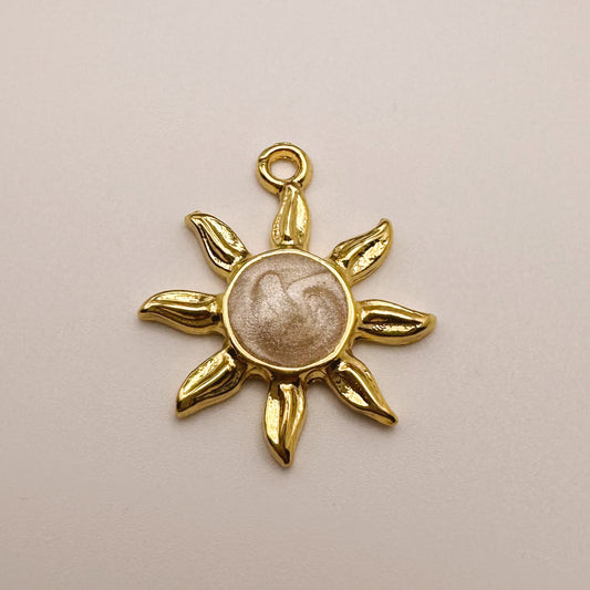 Pearl Sun Charm