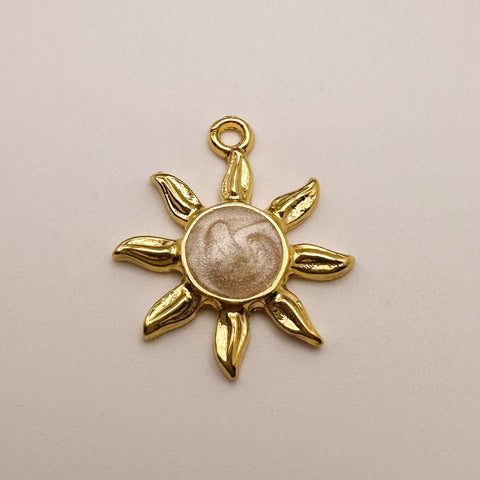 Pearl Sun Charm