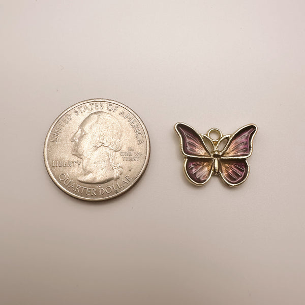 Purple Butterfly Charm