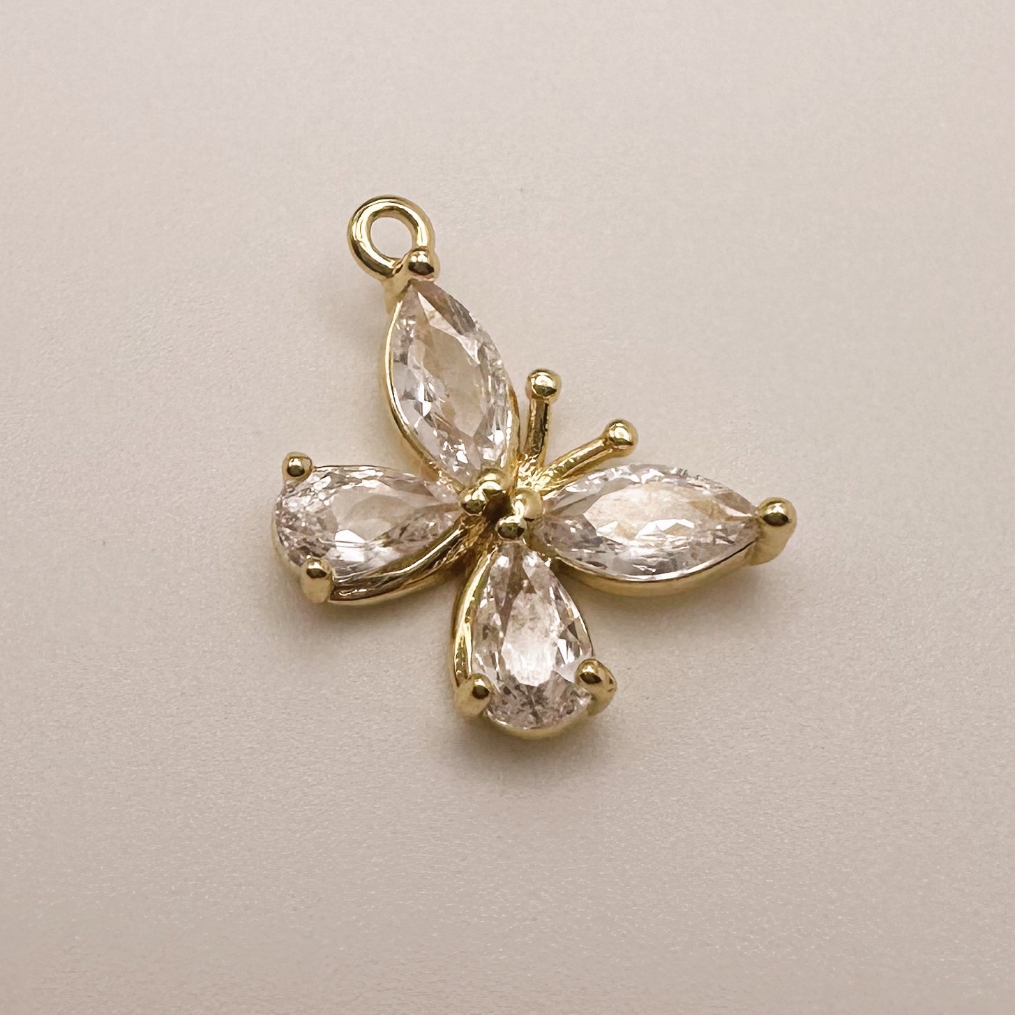 Crystal Butterfly Charm